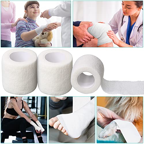 Treela 64 Pack 2" X 5 Yards Self Adhesive Bandage Wrap White - color: White, size: 2 Inch X 5 Yard