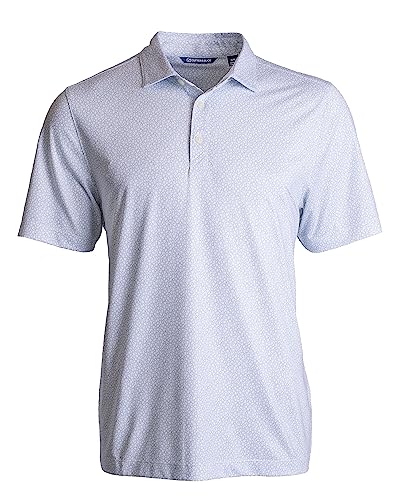 Cutter & Buck Pike Eco Pebble Print Stretch Recycled Mens Polo - color: White, size: Small