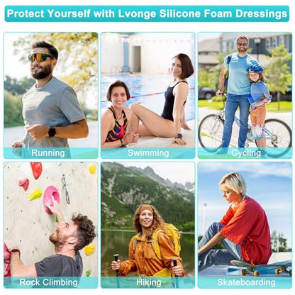 Silicone Foam Dressing 3"x3", Waterproof Absorbent Wound Dressing Bandages for Wound Care,10 Pack Wound Silicone Large Bandages - size: 3" x 3", 10 Pack