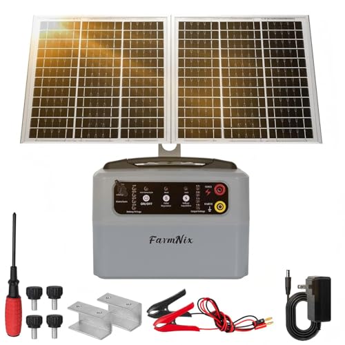 15W Solar Fence Charger, 6-12KV Adjustable Output 1.5J, 30 Miles