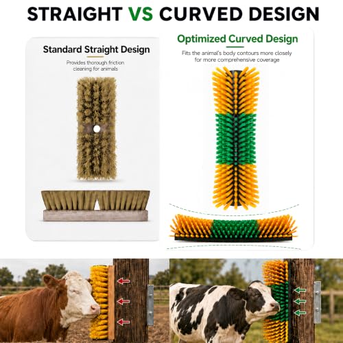 Livestock Scratching Brush, Curved Animal Scratcher for Goats and Sheep - color: Slim waist 1pcs