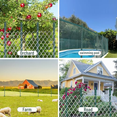 10-Pack 4 Feet Heavy-Duty Metal U Fence Posts for Wire Fencing - size: 4 Feet