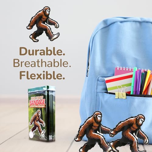 BioSwiss Bandages, Bigfoot Shaped Self Adhesive Bandage Set, Latex Free, Sterile Wound Care, 50 Count - color: Big Foot, size: 50-Count Tin