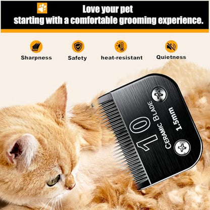 Dog Grooming Clipper Blades Replacement Compatible with Andis Dog Clippers - size: Black(10)