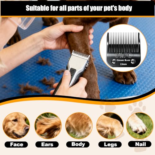 3PCS 3FC Dog Grooming Blades Replacement Compatible with Andis Dog Clippers - size: Black(3FC)