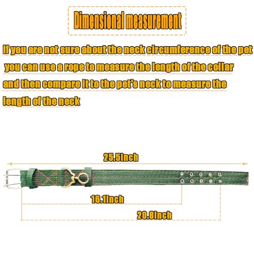 Nylon Livestock Collar Adjustable Cattle Collar with Cow Bell for Cattle Sheep Goat Thick Canvas Neck Strap Farm Ranch Animal Accessories (25.5inch) - color: 25.5inch