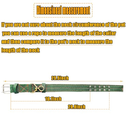 Nylon Livestock Collar Adjustable Cattle Collar with Cow Bell for Cattle Sheep Goat Thick Canvas Neck Strap Farm Ranch Animal Accessories (25.5inch) - color: 25.5inch
