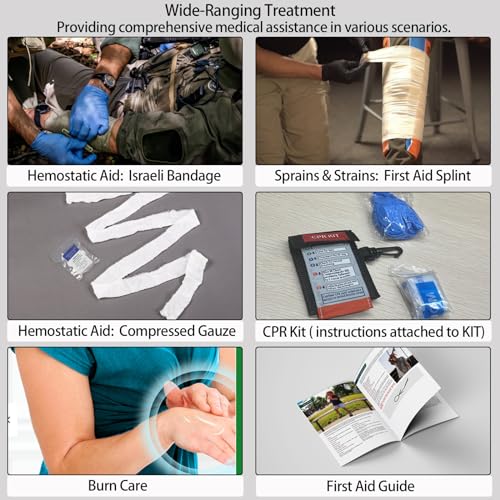 Advanced First Aid Kit, Comprehensive Trauma First Aid Kits with Labelled Compartments for Cars, Home, Office, Backpacking, Camping, Traveling, and Cycling -Upgrade 324 Piece - size: Max Kit