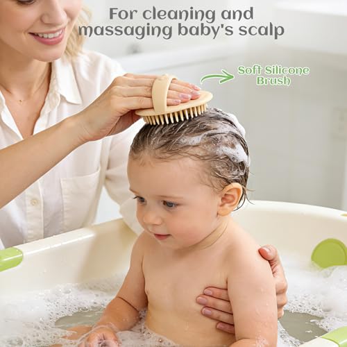 Baby Hair Bush and Comb Set, Wooden Baby Brush for Newborns and Toddlers | Soft Goat Bristle, Perfect for Cradle Cap, Baby Registry Gift, Infant Essentials Care Kit