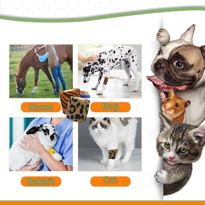 6 Pack Vet Wrap Cohesive Bandages Self-Adhesive Bandage Wrap - color: Furprint