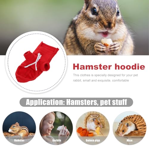 Ipetboom Small Animal Hoodie - Fleece Guinea Pig Clothes, 25x11cm, Green S - color: As Shown