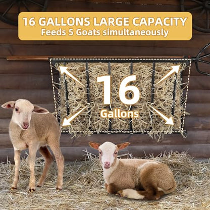 Hay Feeder 27 Inch Wall Mount Iron Rack for Horse Goat Sheep