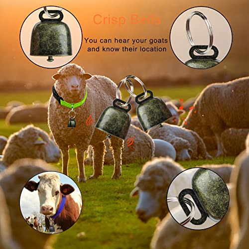 10 Pack Reflective Goat Collars with Bells, Adjustable for Sheep
