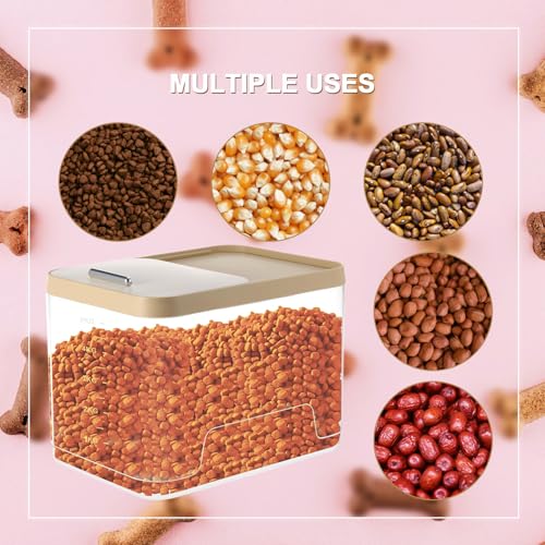2 Pack 10 lb Dog Food Storage Container Airtight Pet Food Storage Container Cat Food Container Clear Pet Food Storage Bin