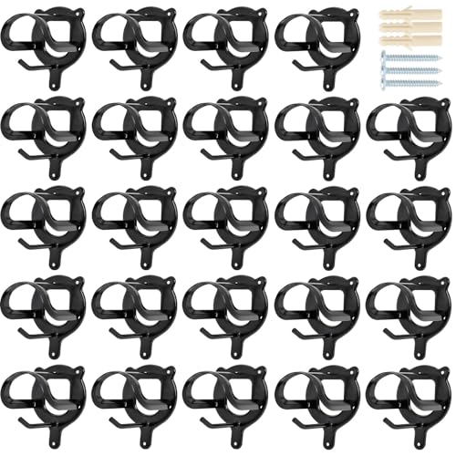 24 Counts Horse Bridle Rack, Bridle Bracket Bridle Hooks with Tubes & Screw - size: 24 Counts
