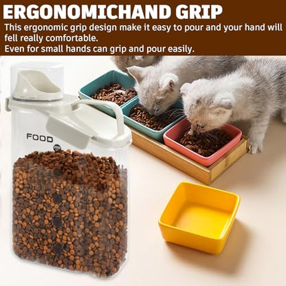 Pet Food Storage Container with Large Pour Spout, White - color: White