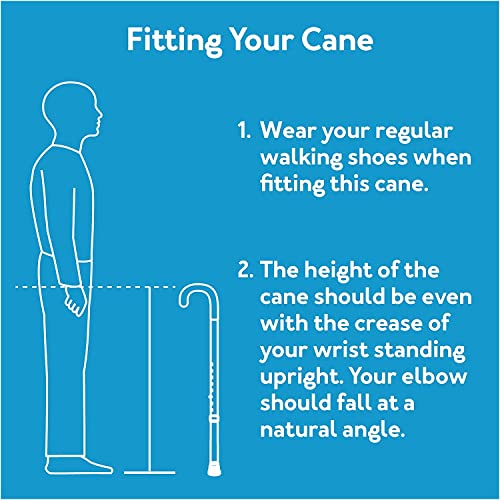 ProBasics Black Folding Cane for Men and Women, Adjustable Foldable Walking Cane with Comfortable Handle - Lightweight, Durable and Portable Walking Aid for Elderly, Disabled, and Mobility Impaired