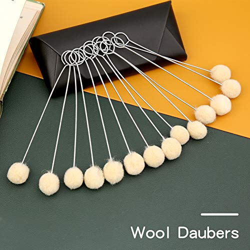 BUTUZE 50 Pcs Wool Daubers, Wool Daubers for Leather Dye - size: 50 Pcs