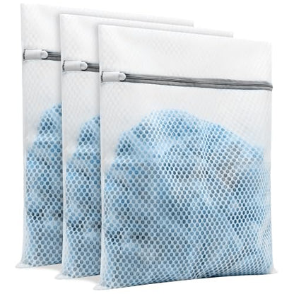 3Pcs Laundry Bags Mesh Wash Bags，12 x 16 inches - size: 3-PACK