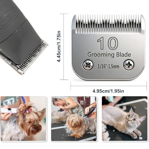 Size 10 Dog Grooming Clipper Blade Compatible with Andis /Wahl KM/Oster A5 - size: S10-2pcs