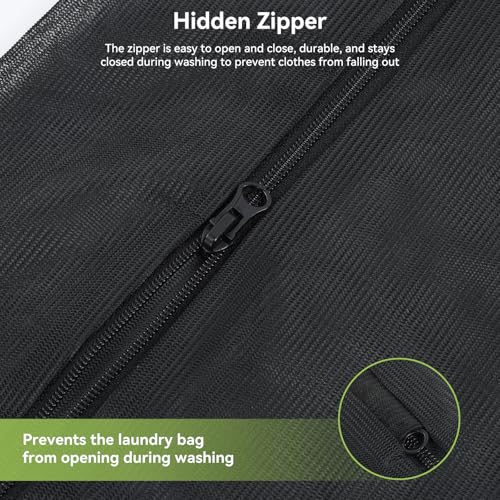 OTraki 2 Pack Durable Mesh Laundry Bags for Delicates 12x16 Inches | Breathable Washing Bags with Sturdy Zipper Reusable Lingerie Bags for Clothes Pants Underwear Bra Socks - size: 12 x 16 Inch