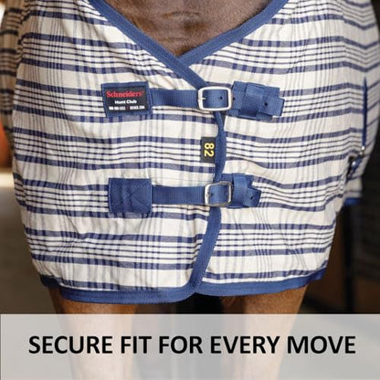 Schneiders Hunt Club Plaid II Horse Stable Sheet | Classic Lightweight Summer & Show Cover | Durable Polyester Fabric | Fleece-Lined Wither | Secure Fit Design - size: Horse Size 74