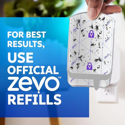 Zevo Flying Insect Trap for Fruit Flies & Gnats, 2 Plug-in Bases, 4 Refills - style: 2 Devices & 4 Cartridges