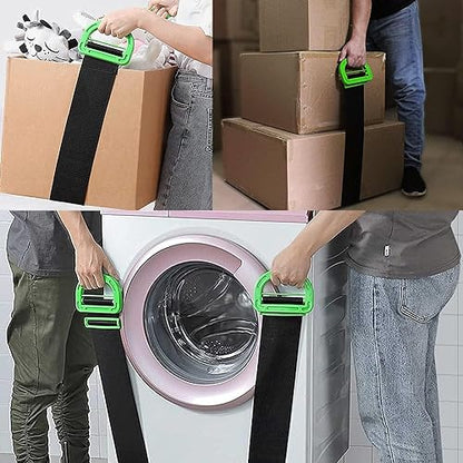Moving Straps,2 Pack 1-Person Adjustable Handle Moving Lifting Strap for Moving Furniture, Appliances, Objest Up to 600lbs - color: Green-1Person Straps