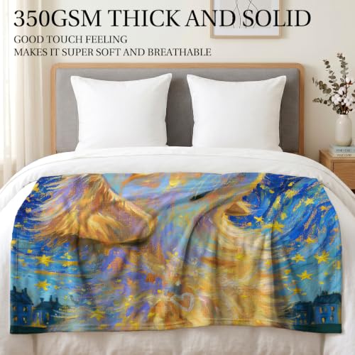 Jekeno Golden Retriever Gifts Blanket Starry Night Dog Blanket - color: Golden Retriever, size: 50x60 Inch