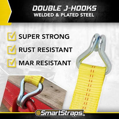 SmartStraps 30 ft. Yellow Ratchet X Tie Down Strap with 3,333 lb. Safe Work Load - 1 pack 167 - size: 30' 10000 lb