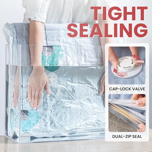 TAILI 4 Pack Vacuum Storage Bags, XXL Jumbo (47x39 Inch), Cream - size: 4 XXL Jumbo