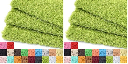 Surf turtle Grass Green Curly Teddy Fleece Faux Fur Fabric 36" x 59" (Pack of 2) - color: Grass Green, size: 36 x 59 inches (Pack of 2)