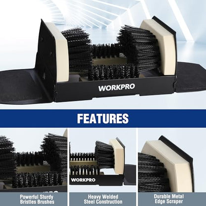 WORKPRO Extra Wide Boot Cleaner, Shoe Brush Scraper Scrubber Outdoor - style: extra wide