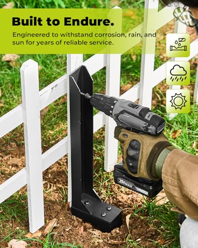 SakerNeo 4 pcs Fence Post Repair Kit Post Base - style: 4 pcs