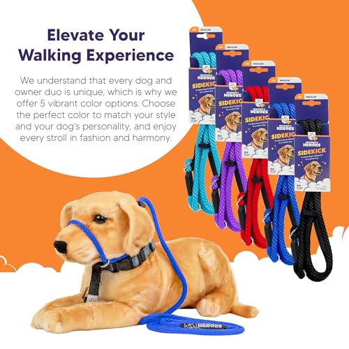 Heather's Heroes The Sidekick No-Pull Leash Blue - color: Blue, size: Mini (1/4")