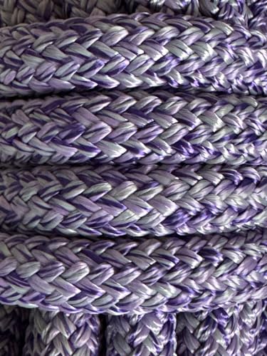 Blue Ox Rope 9/16" Yacht Braid Polyester, Made in USA, Purple Camo, 25 ft | 10,000 lb tensile strength, premium double braid, good for horse making leads, reins, marine use - size: 25 feet