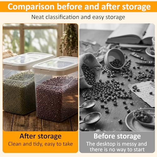 2 Pack 18 Lbs Airtight Dog Food Storage Container with Scoops - size: 18 Lbs