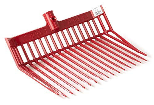 Little Giant® DuraFork Pitch Fork Replacement Head | Durable Polycarbonate Stable Fork Head with Angled Tines | Manure Fork | Made in USA (Pack of 1, Red)