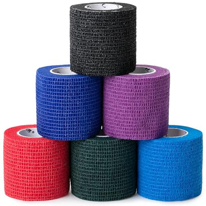 Mr. Pen- Self Adhesive Bandage Wrap, 2" x 5 Yards, 6 Pack - color: Bright Pastel, size: 2" x 5 Yards, 6 Pack