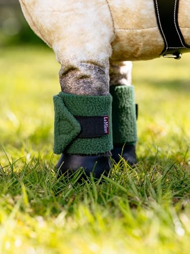 LeMieux Toy Pony Bandages for Toy Pony - Fleece - Simple Fastening - Suitable for Ages 3 Years + - Hunter Green - color: Hunter Green