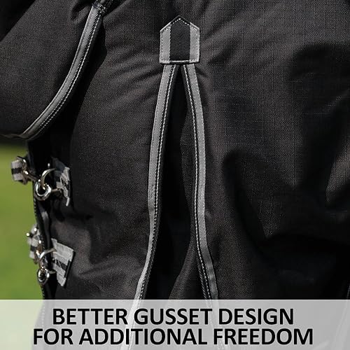 STORM SHIELD Classic II Horse Turnout Blanket | Attached Neck European Surcingle Design | Horse Blankets for Winter Waterproof | Winter Horse Blanket - size: Horse Size 52, style: Sheet (no insulation)