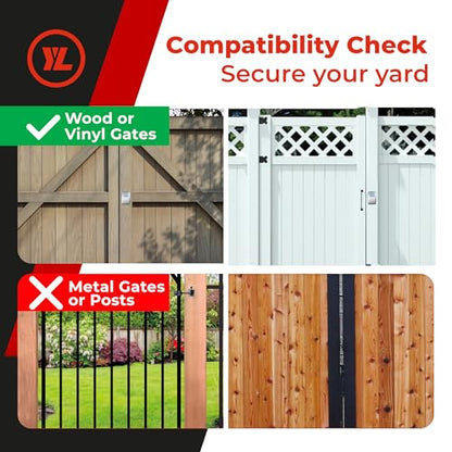 Keyless Gate Lock – Secure Fence Lock and Latch – Strong Durable System XLS – Heavy Duty – 1-Pack - style: XLS - Heavy Duty