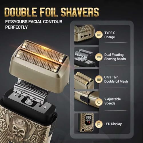 BESTBOMG® Hair Clippers for Men, Clipper, Trimmer & Shaver Set, BS-808DR - color: Bronze