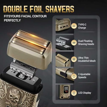 BESTBOMG® Hair Clippers for Men, Clipper, Trimmer & Shaver Set, BS-808DR - color: Bronze