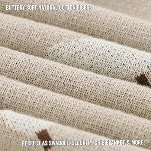 Baby Swaddle Blanket - 100% Luxury Cotton Knit Soft Cozy Lightweight Unisex Receiving Stroller Quilt Blanket for Shower Gift Registry for Newborns Infants Toddlers (Sheep - Khaki) - color: 01 - Sheep - Khaki