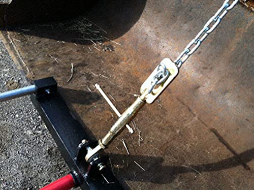 Front Loader Bucket Hay Bale Spear Attachment w/ 49" Bale Spear & Stabilizer Spikes, Rated 3000 LB - size: 1 x 49"