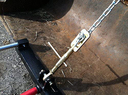 Front Loader Bucket Hay Bale Spear Attachment w/ 49" Bale Spear & Stabilizer Spikes, Rated 3000 LB - size: 1 x 49"