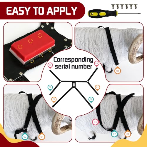 Ram Breeding Marking Harness &1 Marking Crayon for Goat Sheep,Red
