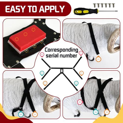 Ram Breeding Marking Harness &1 Marking Crayon for Goat Sheep,Red