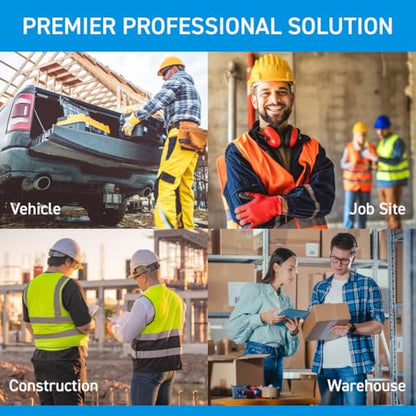 First Aid Kit for Job Site, Contruction & Contractor, Metal Case, 200 Piece | OSHA Compliant, Heavy Duty, Wall Mount & Portable